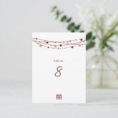 Double Happiness Lanterns Mariage Cartes de table (Debout devant)