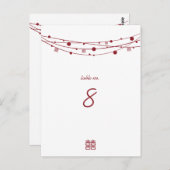 Double Happiness Lanterns Mariage Cartes de table (Devant / Derrière)