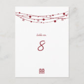 Double Happiness Lanterns Mariage Cartes de table (Devant)