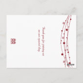 Double Happiness Lanterns Mariage Cartes de table (Dos)