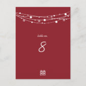 Double Happiness Lanterns Mariage Cartes de table (Devant)