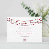 Double Happiness Lanterns Mariage Cartes RSVP (Debout devant)