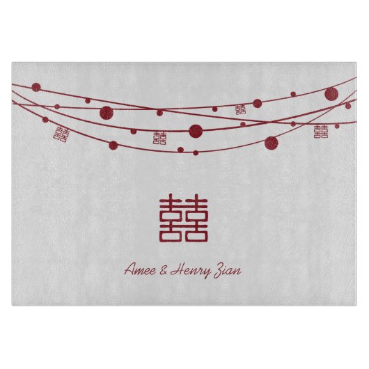 Double Happiness Lanterns Planche à découper en ve (Devant)