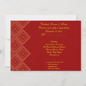 Double Happy Mariage chinois invitations RSVP (Dos)