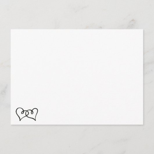 Double Hearts Mariage Conseils et cartes de voeux (Dos)