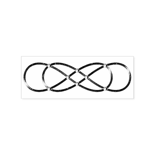 Double Infinity antiek gold + uw ideeën Rubberstempel (Afrduk)