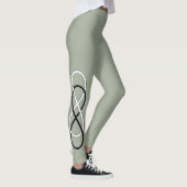 Double Infinity zwart & wit + uw ideeën Leggings (Rechts)
