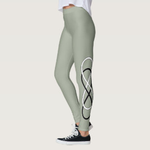Double Infinity zwart & wit + uw ideeën Leggings