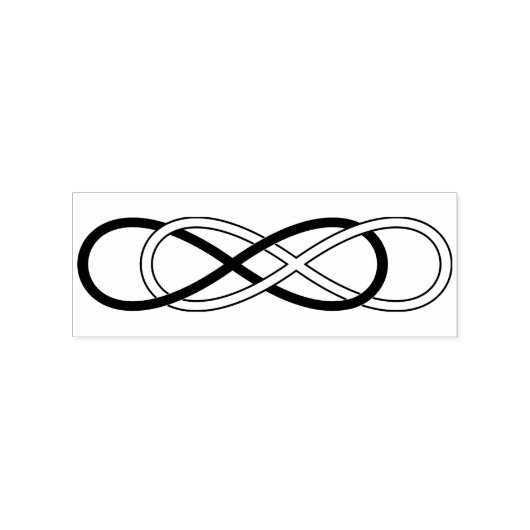 Double Infinity zwart & wit + uw ideeën Rubberstempel (Afrduk)