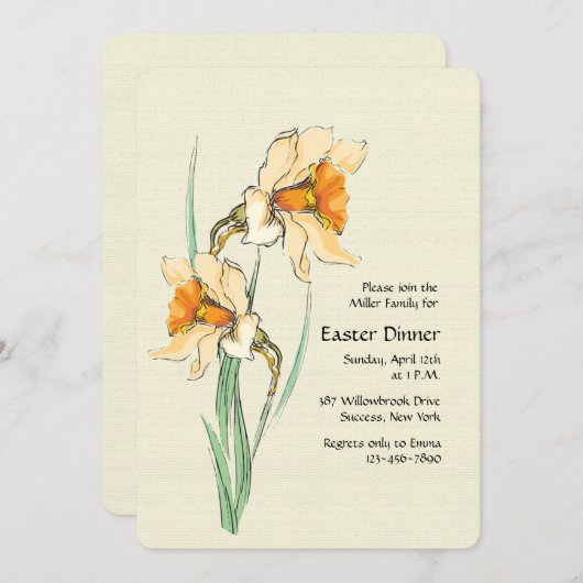 Double invitation de narcisse (Devant / Derrière)