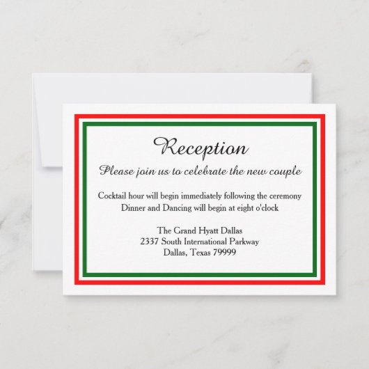 Double Invitation de Noël pour la réception de fin (Devant)
