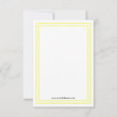 Double Jaune Trim - 3x5 Invitation de Fête de Mari (Dos)