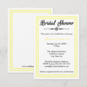 Double Jaune Trim - 3x5 Invitation de Fête de Mari (Devant / Derrière)