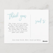 Double la carte postale faire-part de naissance ju (Dos)