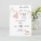Double l'amour jumeaux baby shower Invitation (Debout devant)
