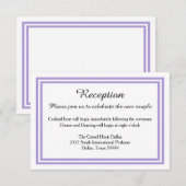 Double Lavender Trim - Réception Invitation (Devant / Derrière)
