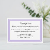 Double Lavender Trim - Réception Invitation (Debout devant)