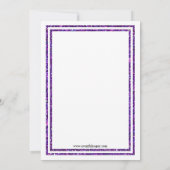 Double liseré violet - Invitation Bachelorette 3x5 (Dos)