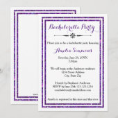 Double liseré violet - Invitation Bachelorette 3x5 (Devant / Derrière)