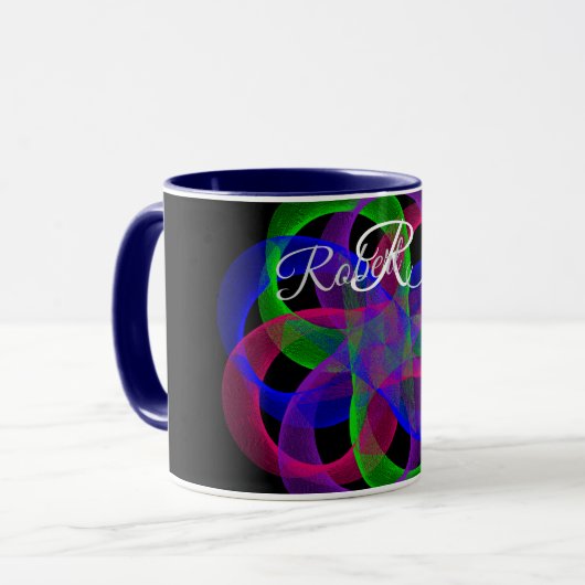 Double Loop Mesh Geometric Coffee Mug Mok (Voorkant links)
