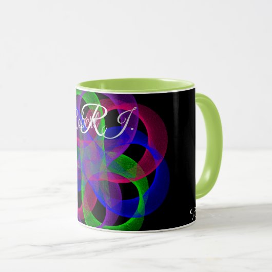 Double Loop Mesh Geometric Coffee Mug Mok (Voorkant rechts)