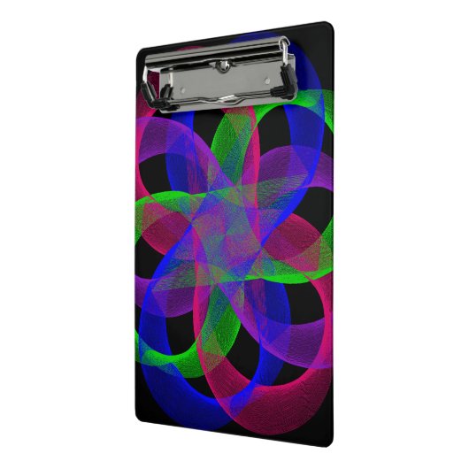 Double Loop Mesh Geometric Mini Clipboard Mini Klembord (Angled2)