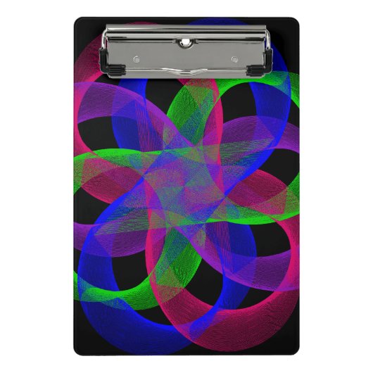 Double Loop Mesh Geometric Mini Clipboard Mini Klembord (Voorkant)