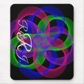 Double Loop Mesh Geometric Mouse Pad Muismat (Voorkant)