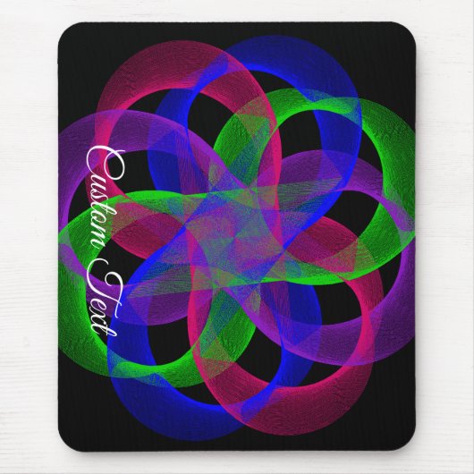 Double Loop Mesh Geometric Mouse Pad Muismat (Voorkant)