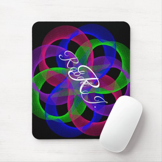 Double Loop Mesh Geometric Mouse Pad Muismat (Met muis)