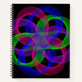 Double Loop Mesh Geometric Notebook Notitieboek (Voorkant)