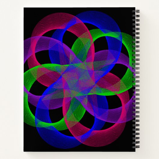 Double Loop Mesh Geometric Notebook Notitieboek (Achterkant)