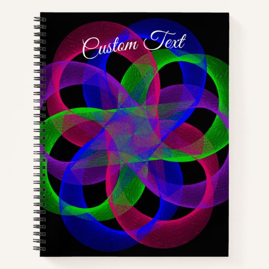 Double Loop Mesh Geometric Notebook Notitieboek (Voorkant)