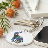 Double Lucky Hare | feng shui sleutelhanger (Voorkant Rechts)