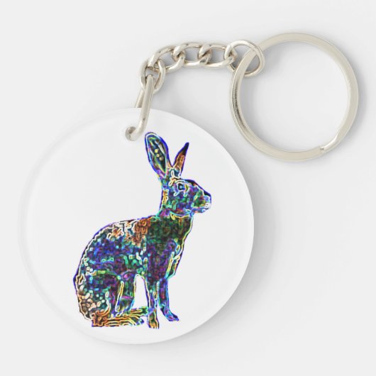 Double Lucky Hare | feng shui sleutelhanger (Achterkant)