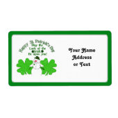 Double Lucky Snowman Etiket (Voorkant)