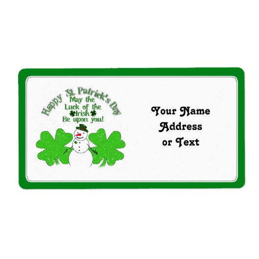 Double Lucky Snowman Etiket (Voorkant)