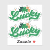 Double Lucky St. Patrick's Day gesneden vinyl Stic Sticker (Vel)