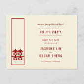 Double Mariage Bonheur Enregistrer La Date Carte P (Devant)