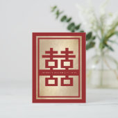 Double Mariage Bonheur Enregistrer La Date Carte P (Debout devant)