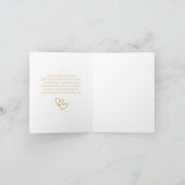 Double Merci simple de mariage d'or de coeur (Intérieur)