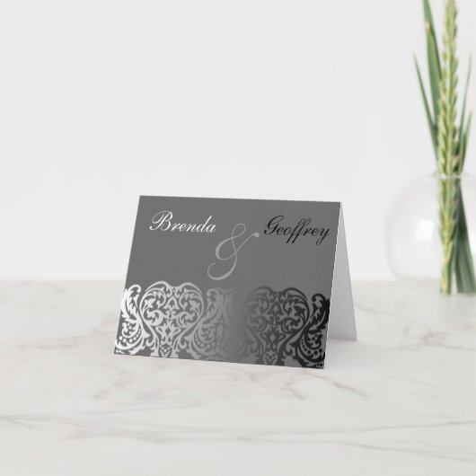 Double Monogramme Merci Cartes de notes (Devant)
