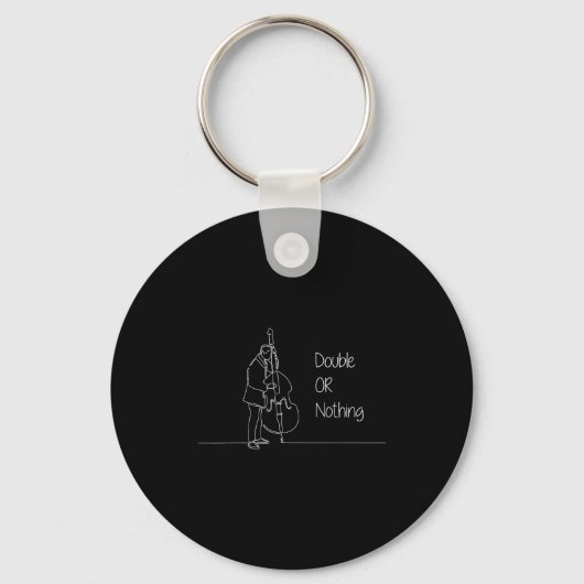 Double Or Nothing Funny Double B Pun Standup Bist Sleutelhanger (Voorkant)