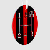 Double ornement noir rouge de voiture de muscle de (devant)