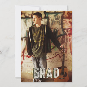 Double Photo Boy Sons Graduparty Kaart