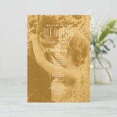 Double Photo Wedding Programma (Staand voorkant)