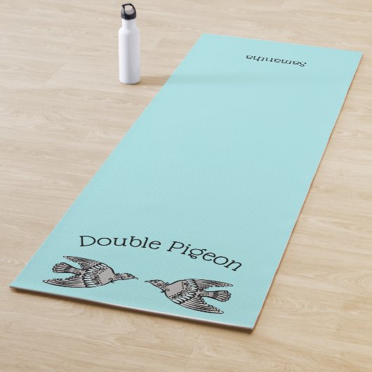 Double Pigeon Blue Yoga Mat (In situ)