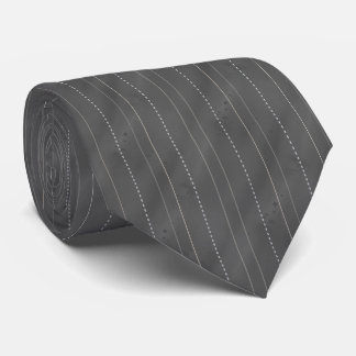 Double Pinstriped | Dk. Gray Stropdas