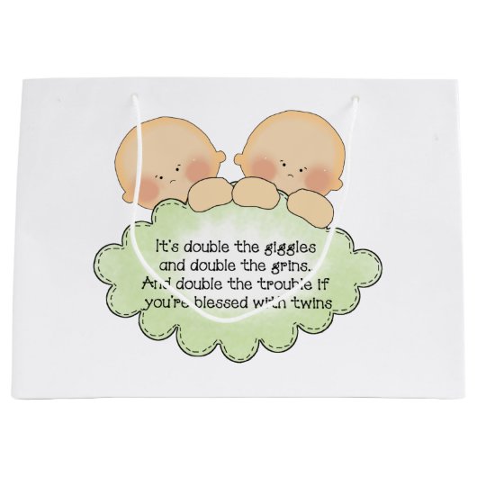 Double poème bébé sac cadeau amusant (Devant)