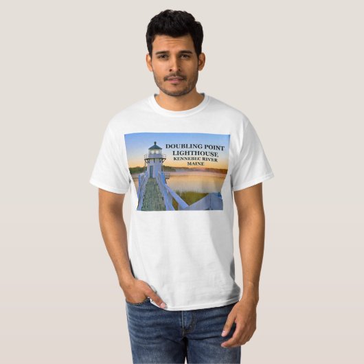 Double Point Lighthouse, Maine T-Shirt (Devant entier)